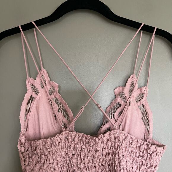 Free People Pink Lace Peplum Blouse - Picture 14 of 16